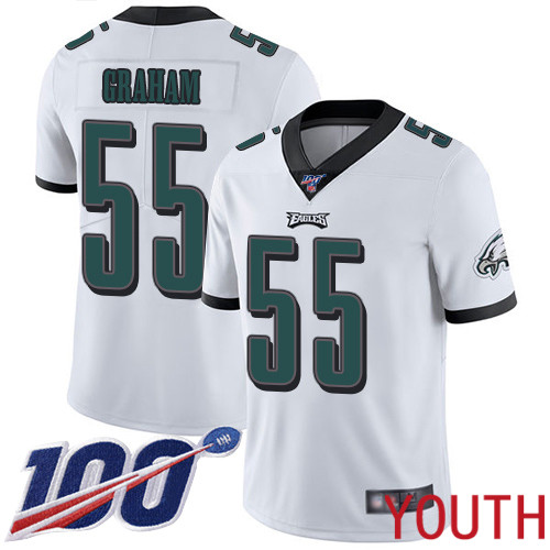 Youth Philadelphia Eagles #55 Brandon Graham White Vapor Untouchable NFL Jersey Limited Player Season
